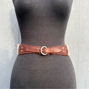 VTG Y2K Delia*s Yvonne Waist Belt in Tapestry and Leather, M